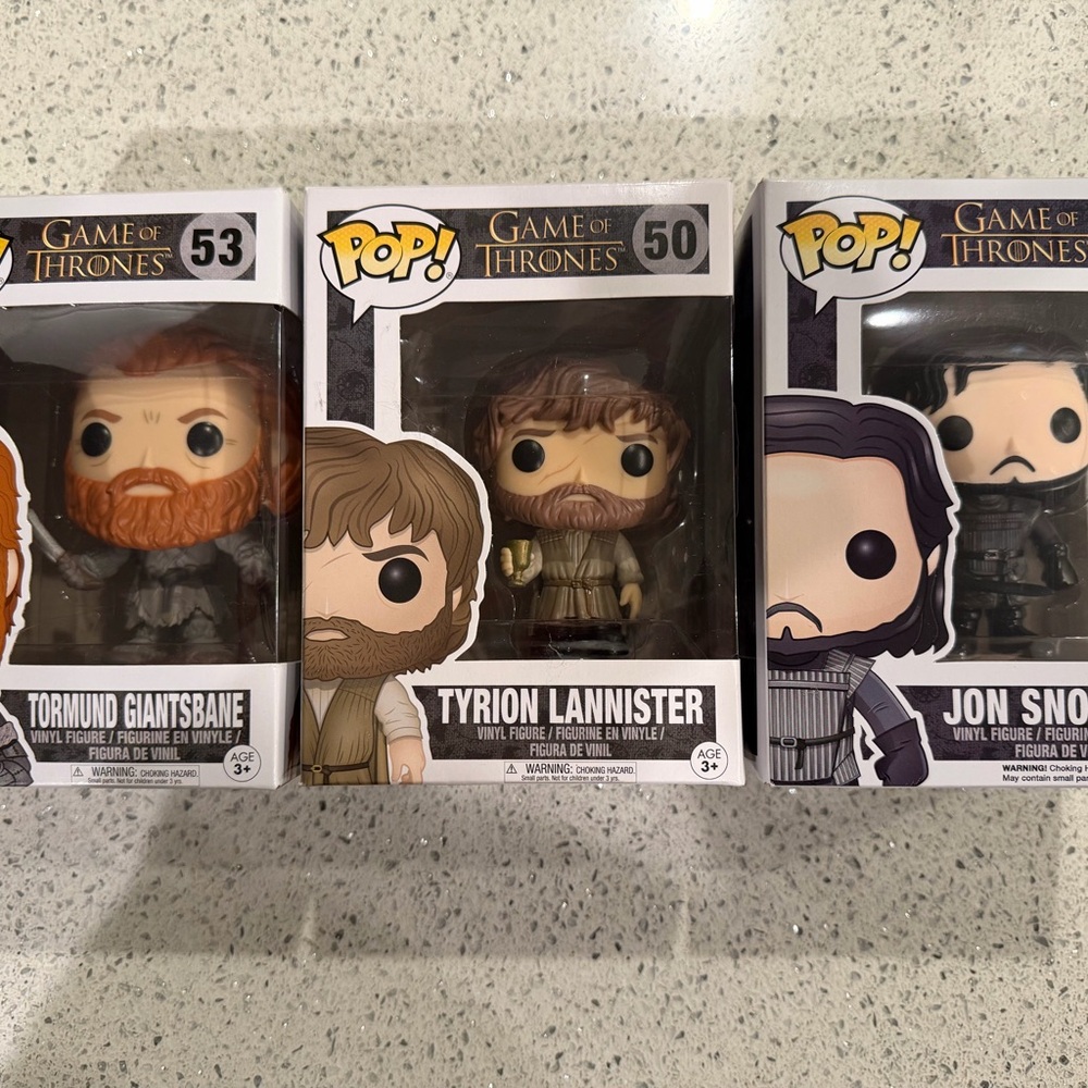 Funko Pop Game Of Thrones Jon Snow Tyrion Tormund Bundle GOT Set